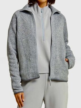 Women’s Zella Repurpose Full Zip Fleece Jacket Pockets Athleisure Size XS